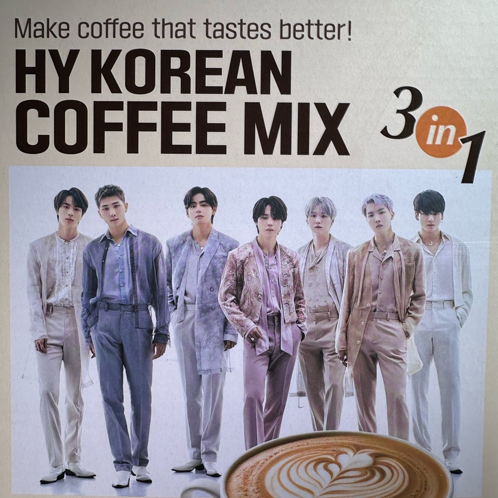 NWT BTS Special Package HY Korean Coffee Mix 3-in-1 100 Sticks Net Wt 38.8 Oz